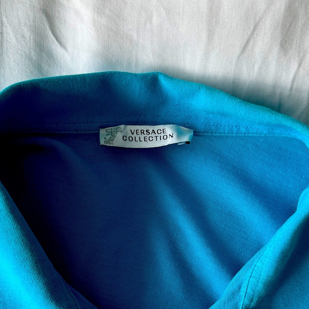 Versace Collection Vibrant Blue Polo